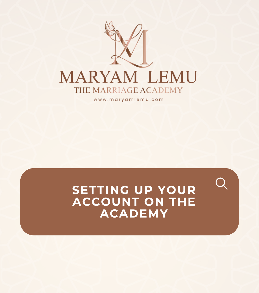 How to setup your account on the academy